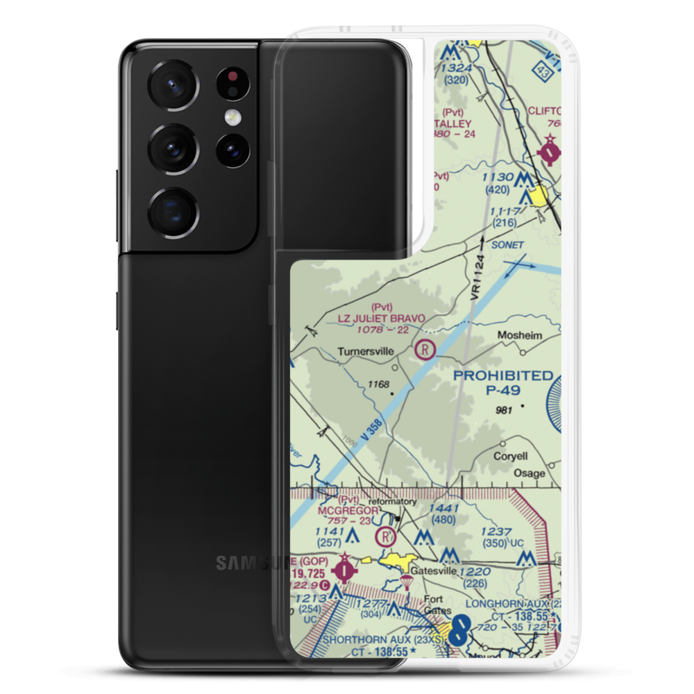 LZ Juliet Bravo Airport (5XA1) VFR Sectional Samsung Case Samsung Galaxy S21 Ultra model shown