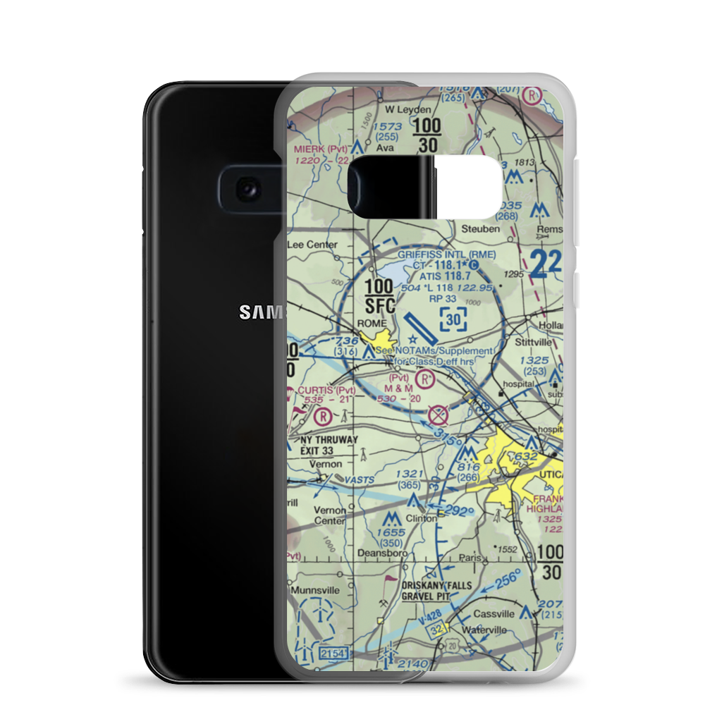 M & M Airfield (NY53) VFR Sectional Samsung Case Samsung Galaxy S10e model shown