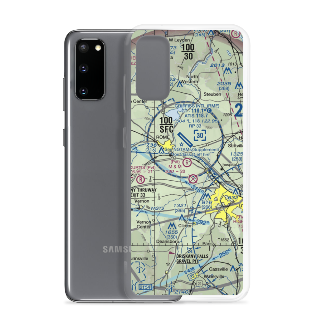 M & M Airfield (NY53) VFR Sectional Samsung Case Samsung Galaxy S20 model shown