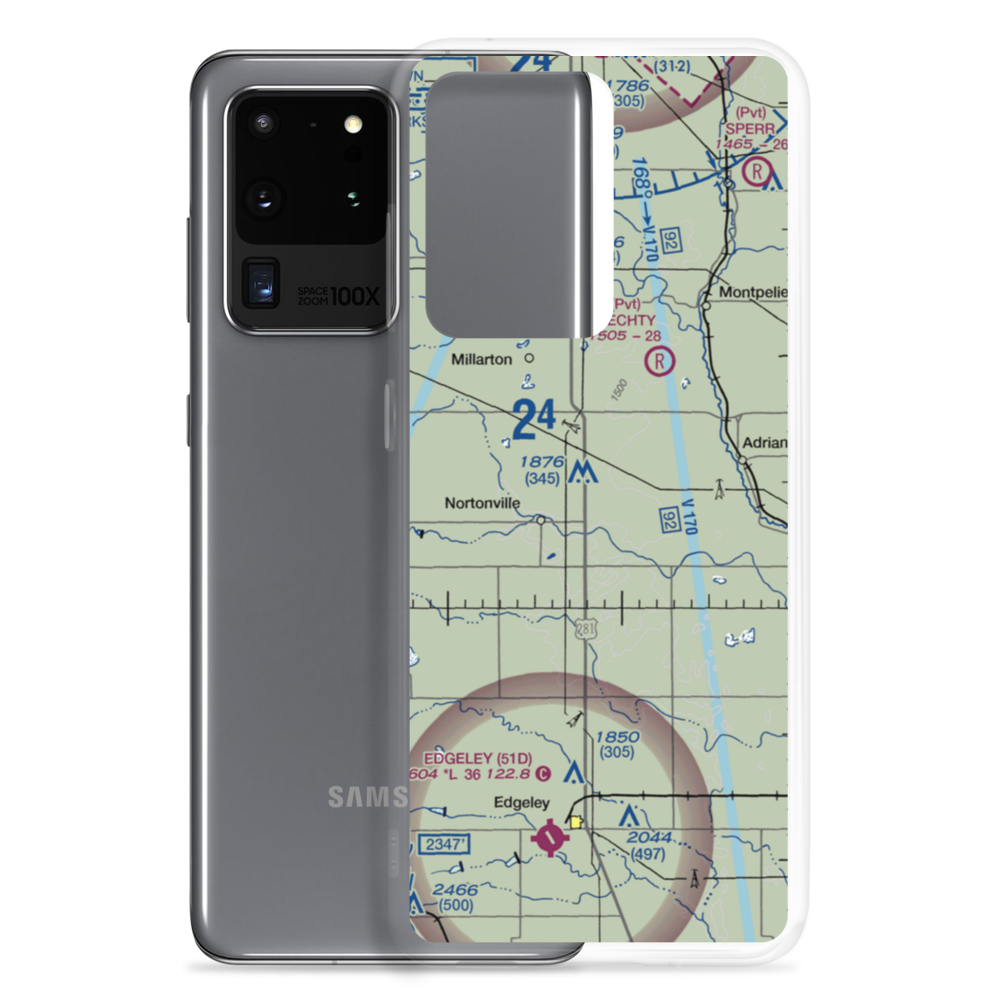 M Heart Ranch Airport (73ND) VFR Sectional Samsung Case Samsung Galaxy S20 Ultra model shown
