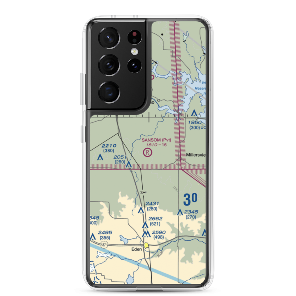 M Sansom Ranch Airport (06TS) VFR Sectional Samsung Case Samsung Galaxy S21 Ultra model shown