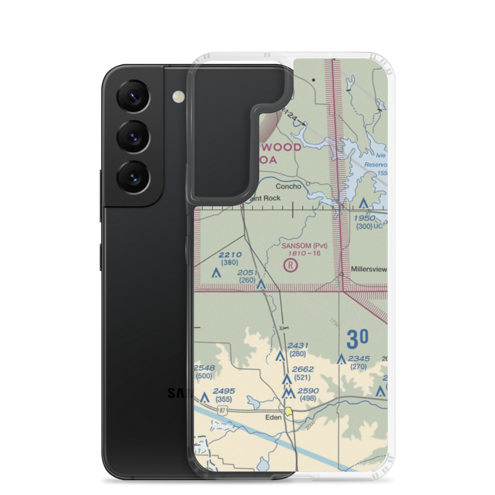 M Sansom Ranch Airport (06TS) VFR Sectional Samsung Case Samsung Galaxy S22 model shown