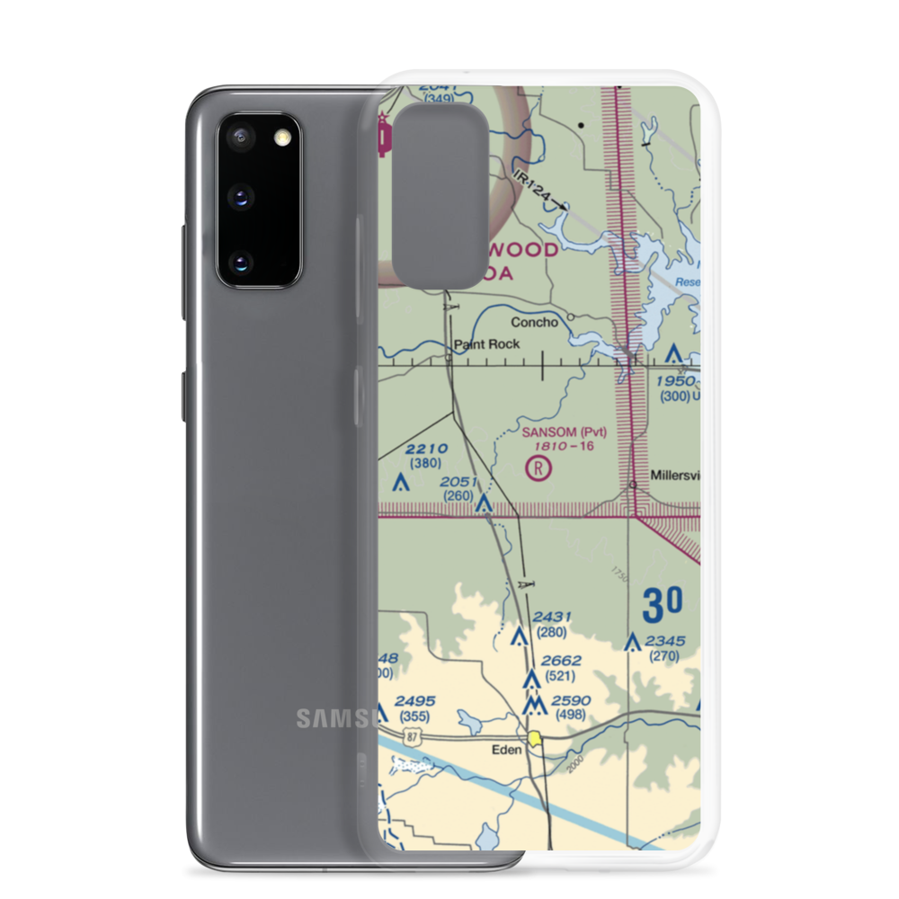 M Sansom Ranch Airport (06TS) VFR Sectional Samsung Case Samsung Galaxy S20 model shown