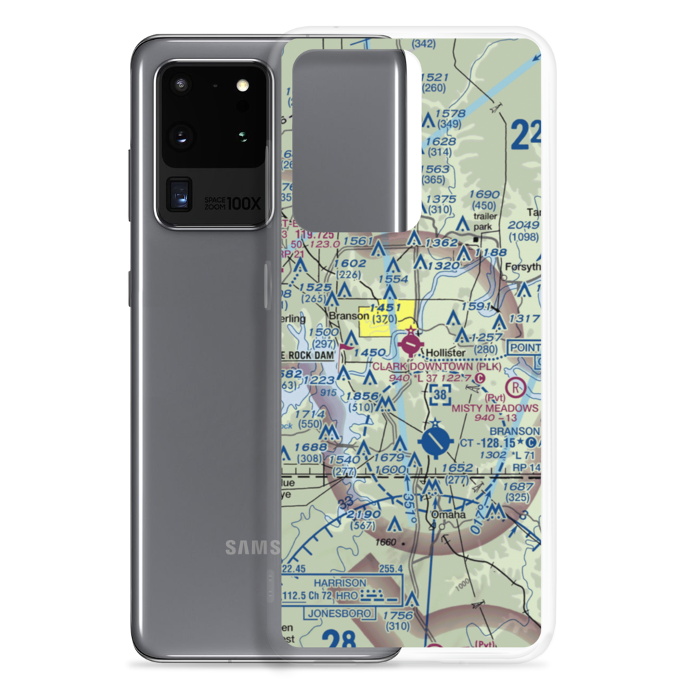 M. Graham Clark Downtown Airport (PLK) VFR Sectional Samsung Case Samsung Galaxy S20 Ultra model shown