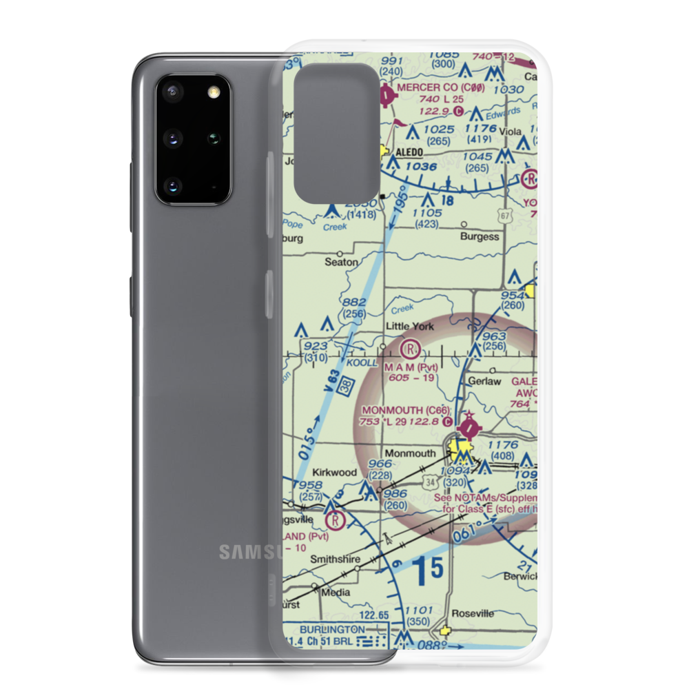 M.A.M Trail Airport (IL65) VFR Sectional Samsung Case Samsung Galaxy S20 Plus model shown