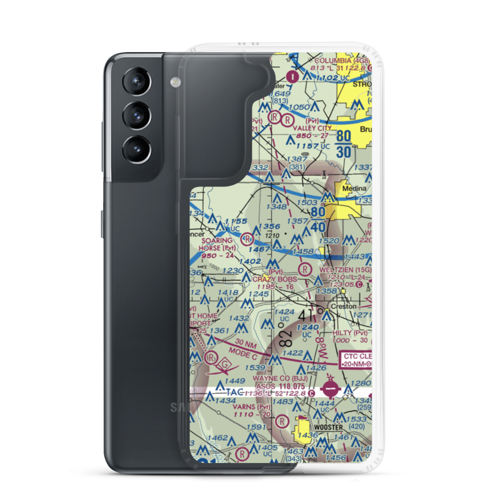 M.C.R. Airport (40OI) VFR Sectional Samsung Case Samsung Galaxy S21 model shown