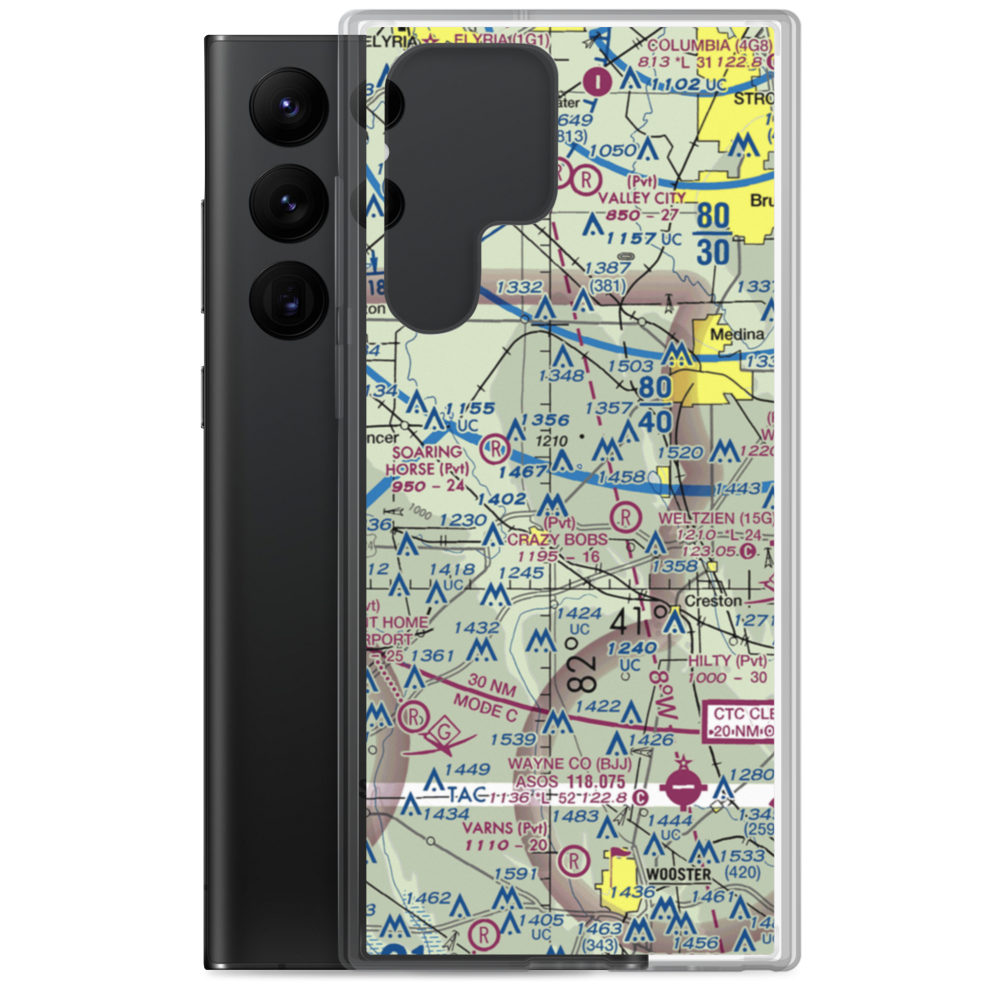 M.C.R. Airport (40OI) VFR Sectional Samsung Case Samsung Galaxy S22 Ultra model shown
