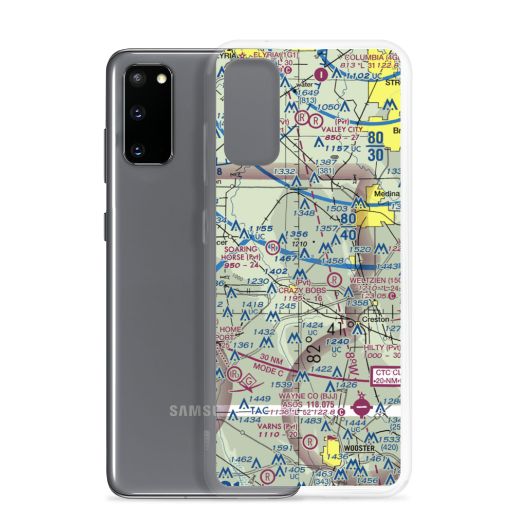 M.C.R. Airport (40OI) VFR Sectional Samsung Case Samsung Galaxy S20 model shown