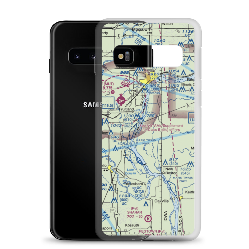 Maas Airstrip (69LL) VFR Sectional Samsung Case Samsung Galaxy S10 model shown