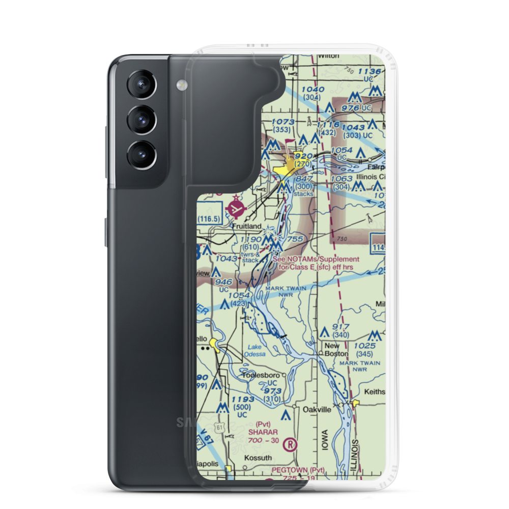 Maas Airstrip (69LL) VFR Sectional Samsung Case Samsung Galaxy S21 model shown