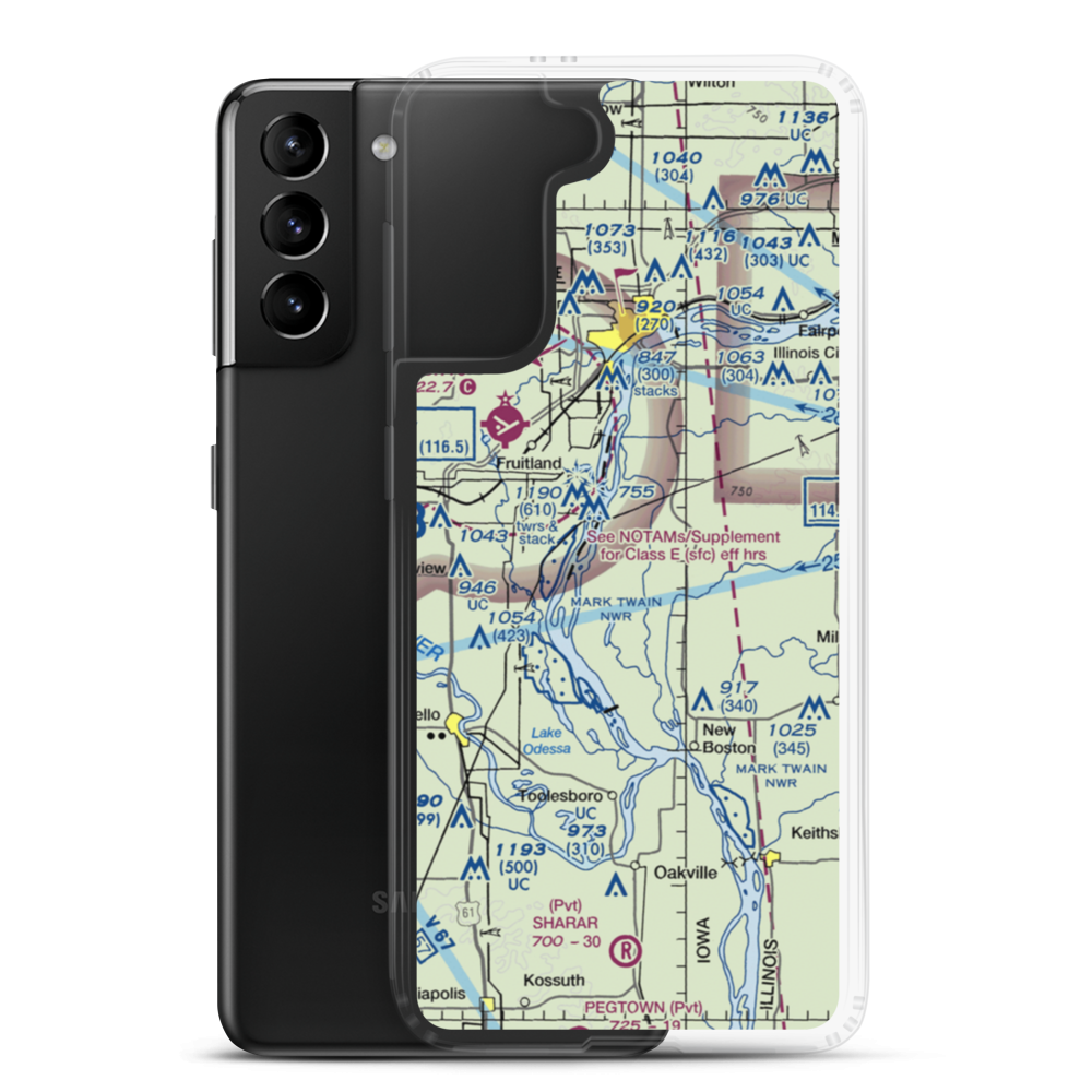 Maas Airstrip (69LL) VFR Sectional Samsung Case Samsung Galaxy S21 Plus model shown
