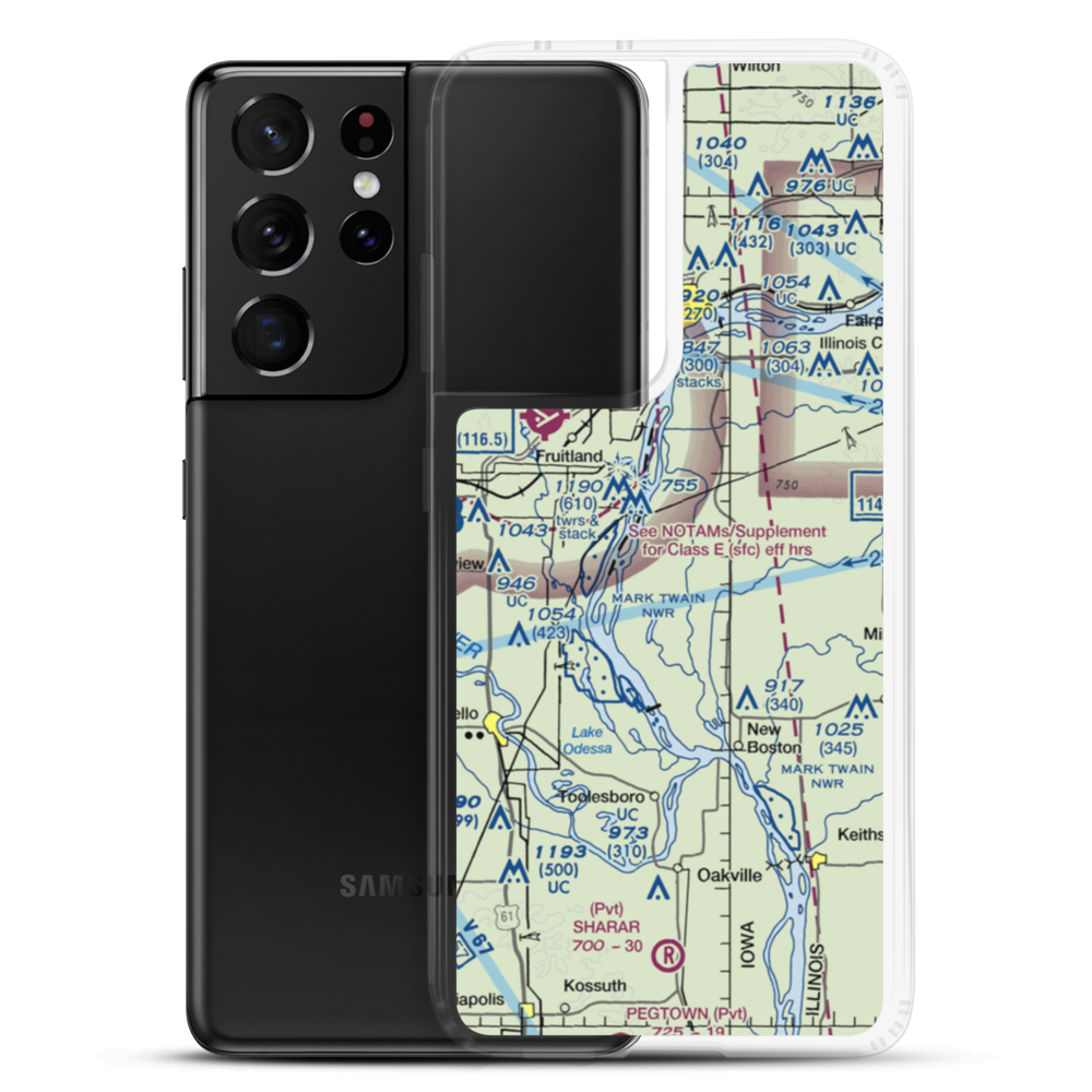 Maas Airstrip (69LL) VFR Sectional Samsung Case Samsung Galaxy S21 Ultra model shown