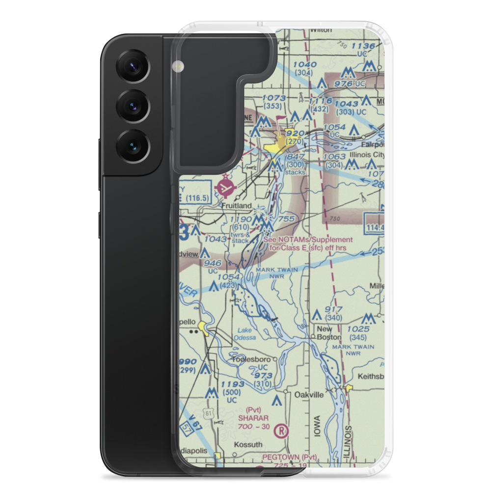 Maas Airstrip (69LL) VFR Sectional Samsung Case Samsung Galaxy S22 Plus model shown