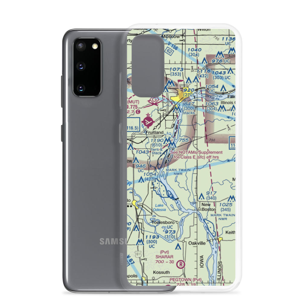 Maas Airstrip (69LL) VFR Sectional Samsung Case Samsung Galaxy S20 model shown