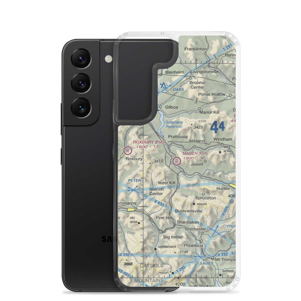 Maben Airport (N00) VFR Sectional Samsung Case Samsung Galaxy S22 model shown