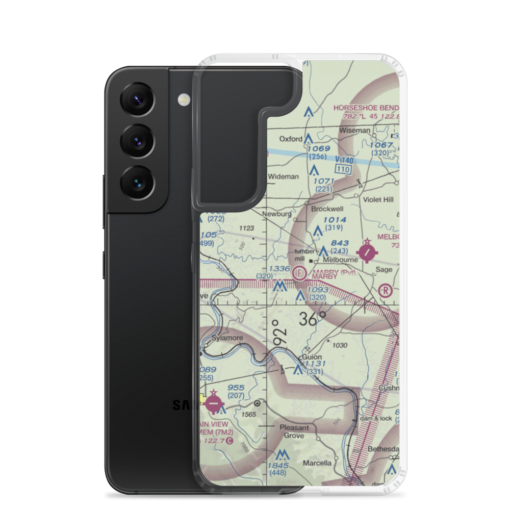 Mabry Field (47AR) VFR Sectional Samsung Case Samsung Galaxy S22 model shown