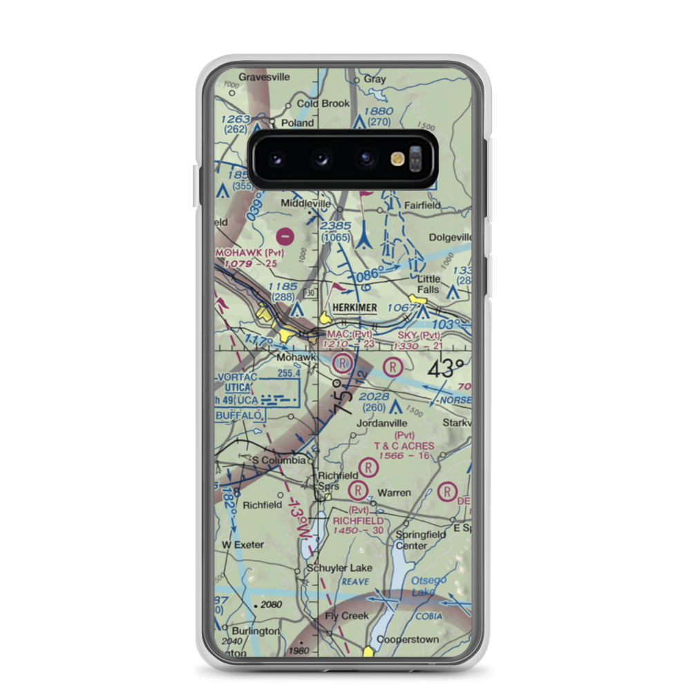MAC Airport (NY23) VFR Sectional Samsung Case Samsung Galaxy S10 model shown