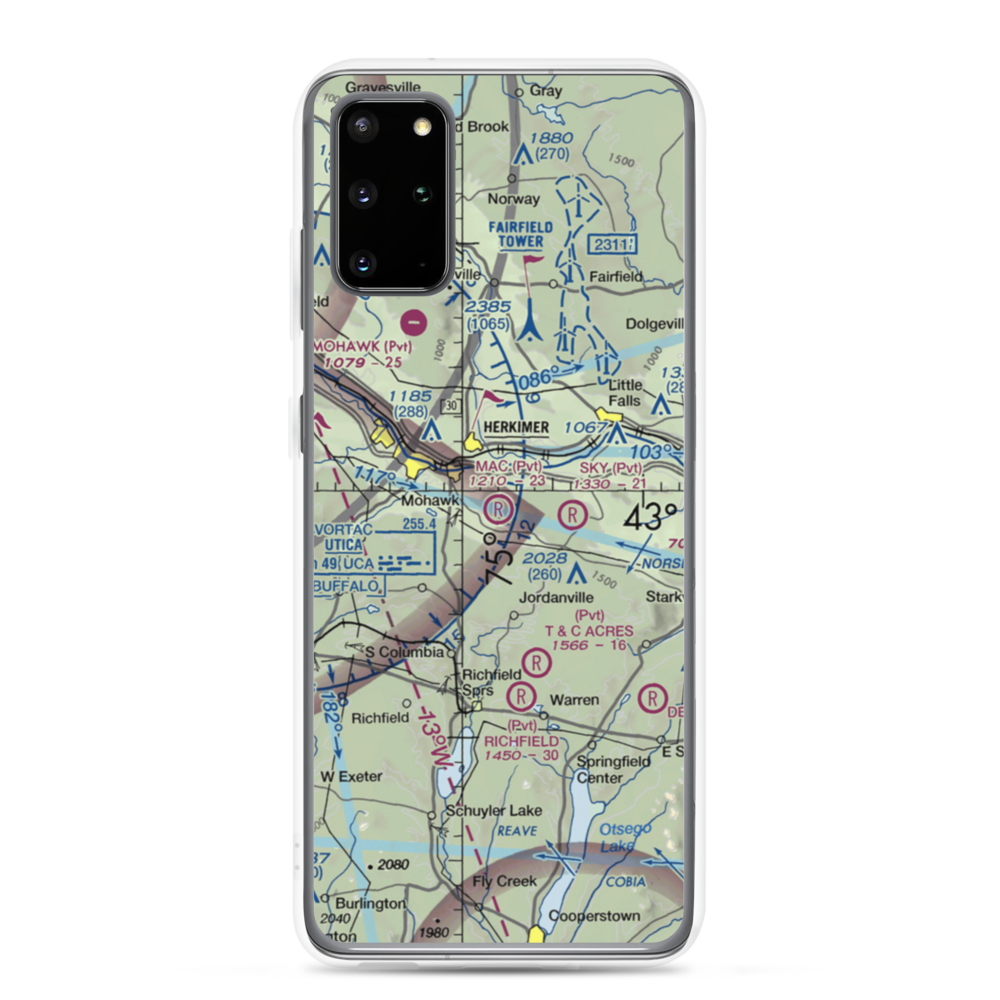 MAC Airport (NY23) VFR Sectional Samsung Case Samsung Galaxy S20 Plus model shown