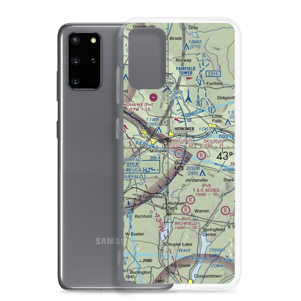 MAC Airport (NY23) VFR Sectional Samsung Case Samsung Galaxy S20 Plus model shown