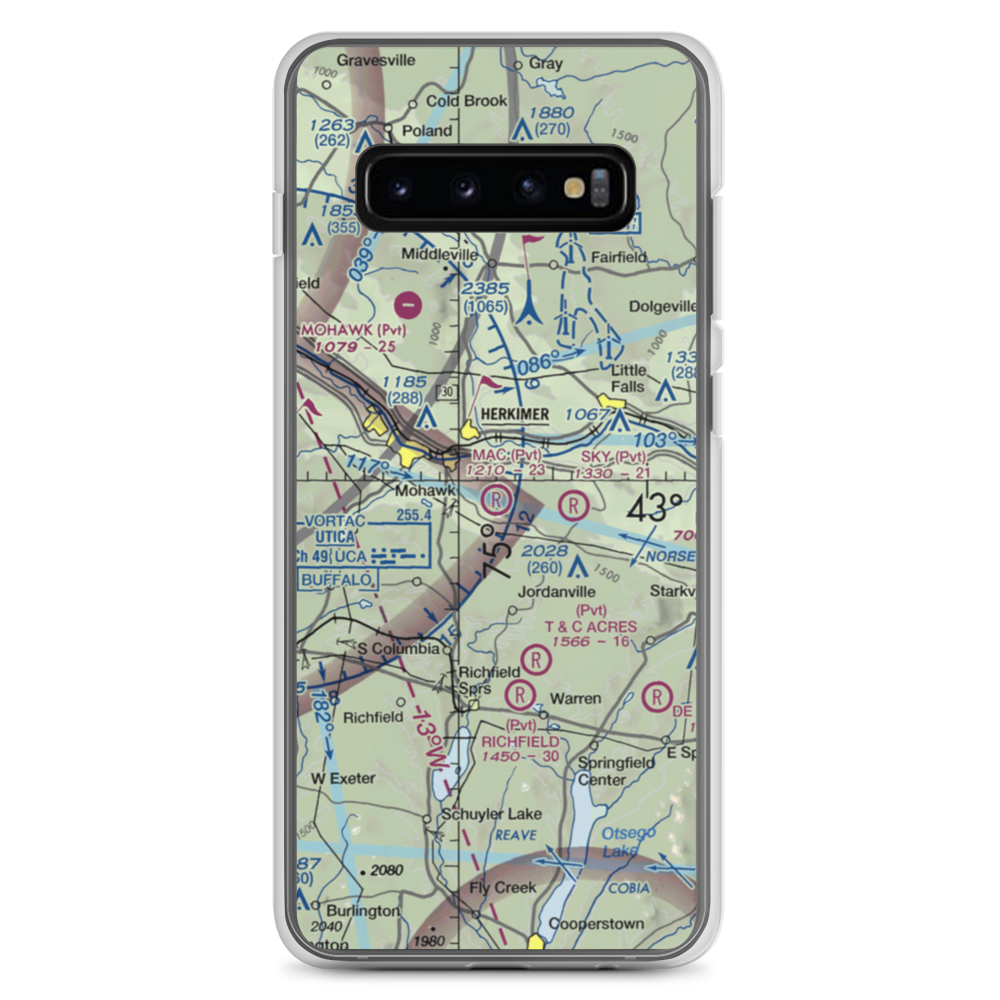 MAC Airport (NY23) VFR Sectional Samsung Case Samsung Galaxy S10+ model shown