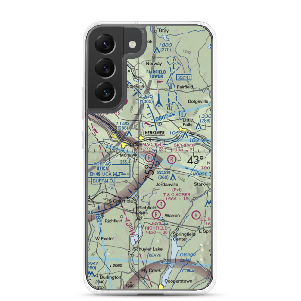 MAC Airport (NY23) VFR Sectional Samsung Case Samsung Galaxy S22 Plus model shown