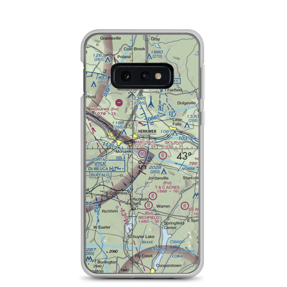 MAC Airport (NY23) VFR Sectional Samsung Case Samsung Galaxy S10e model shown