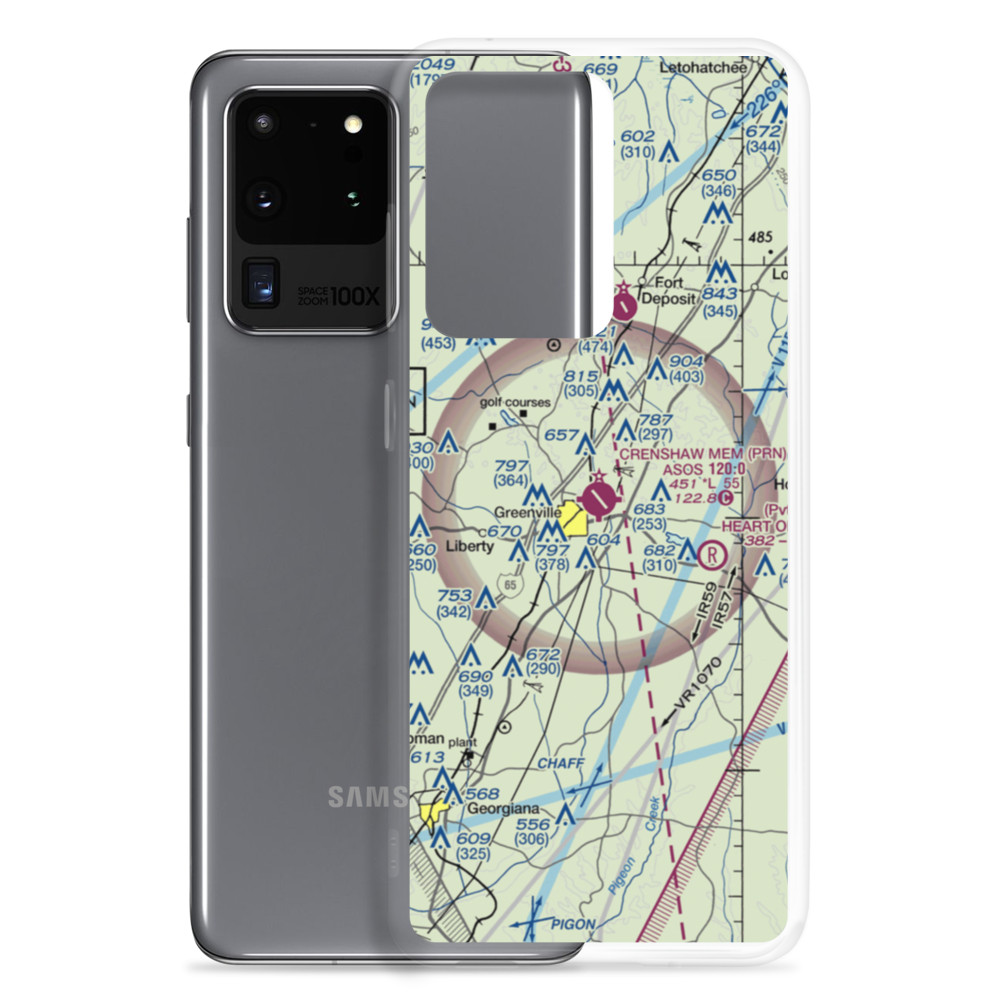 Mac Crenshaw Memorial Airport (PRN) VFR Sectional Samsung Case Samsung Galaxy S20 Ultra model shown