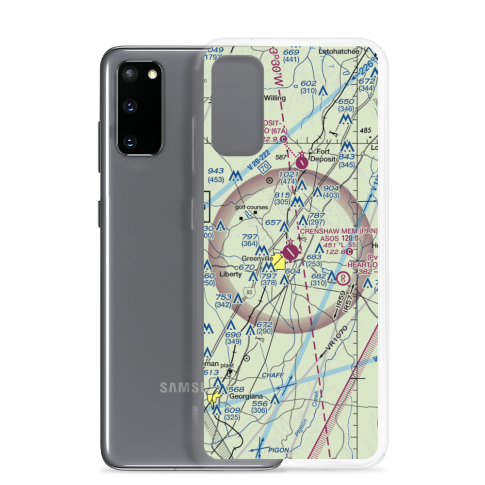 Mac Crenshaw Memorial Airport (PRN) VFR Sectional Samsung Case Samsung Galaxy S20 model shown