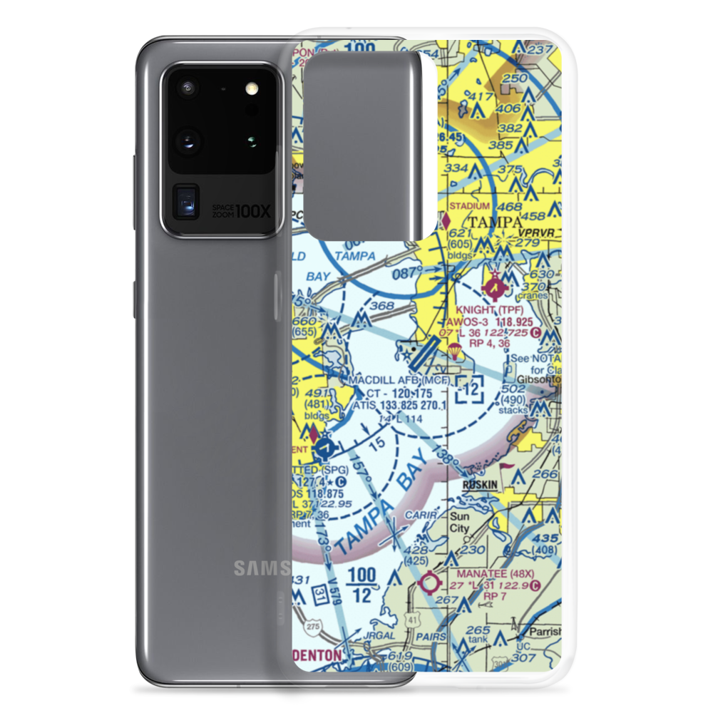 Mac Dill Air Force Base (MCF) VFR Sectional Samsung Case Samsung Galaxy S20 Ultra model shown