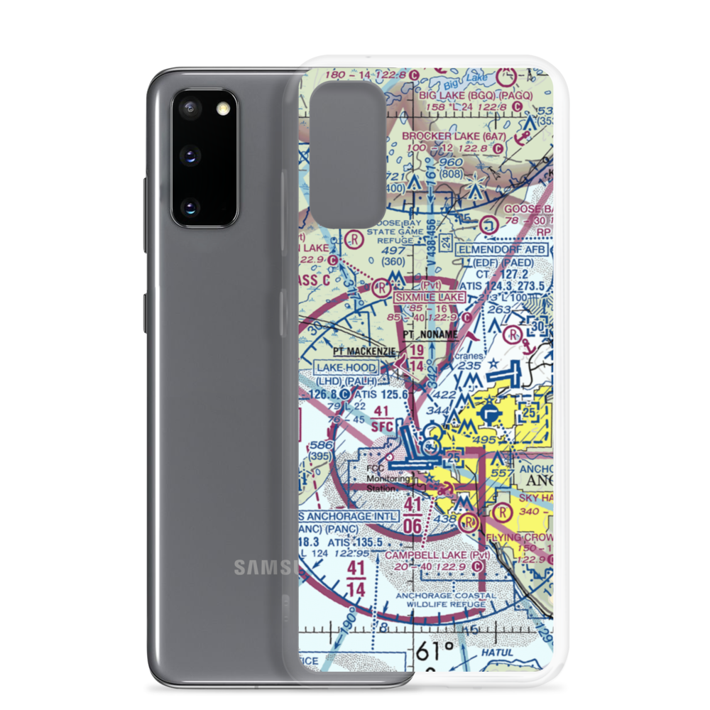 Mac Kenzie Country Airpark (2AK0) VFR Sectional Samsung Case Samsung Galaxy S20 model shown
