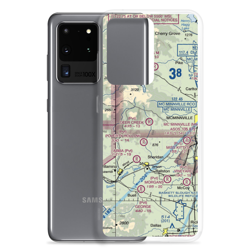 Mach-O Acres Airport (98OR) VFR Sectional Samsung Case Samsung Galaxy S20 Ultra model shown