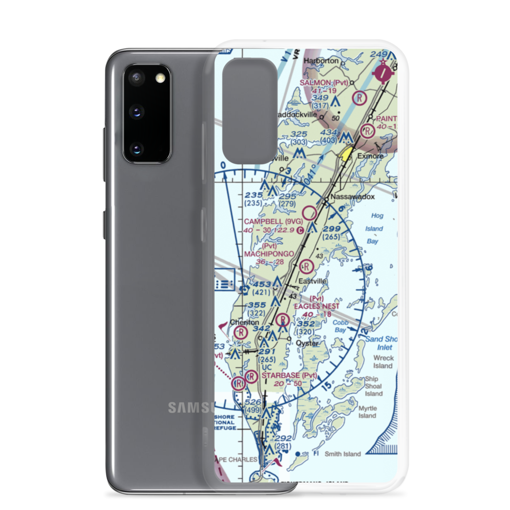 Machipongo International Airport (3VG2) VFR Sectional Samsung Case Samsung Galaxy S20 model shown