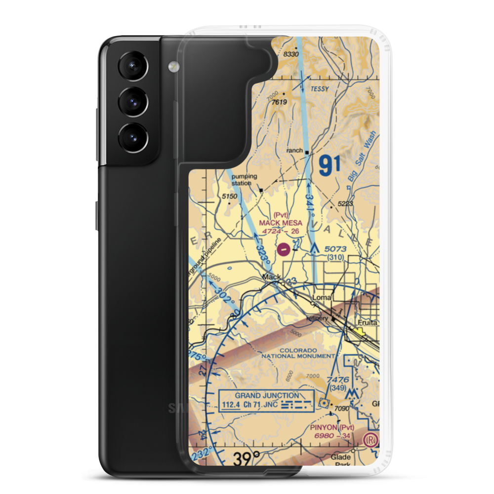Mack Mesa Airport (C07) VFR Sectional Samsung Case Samsung Galaxy S21 Plus model shown