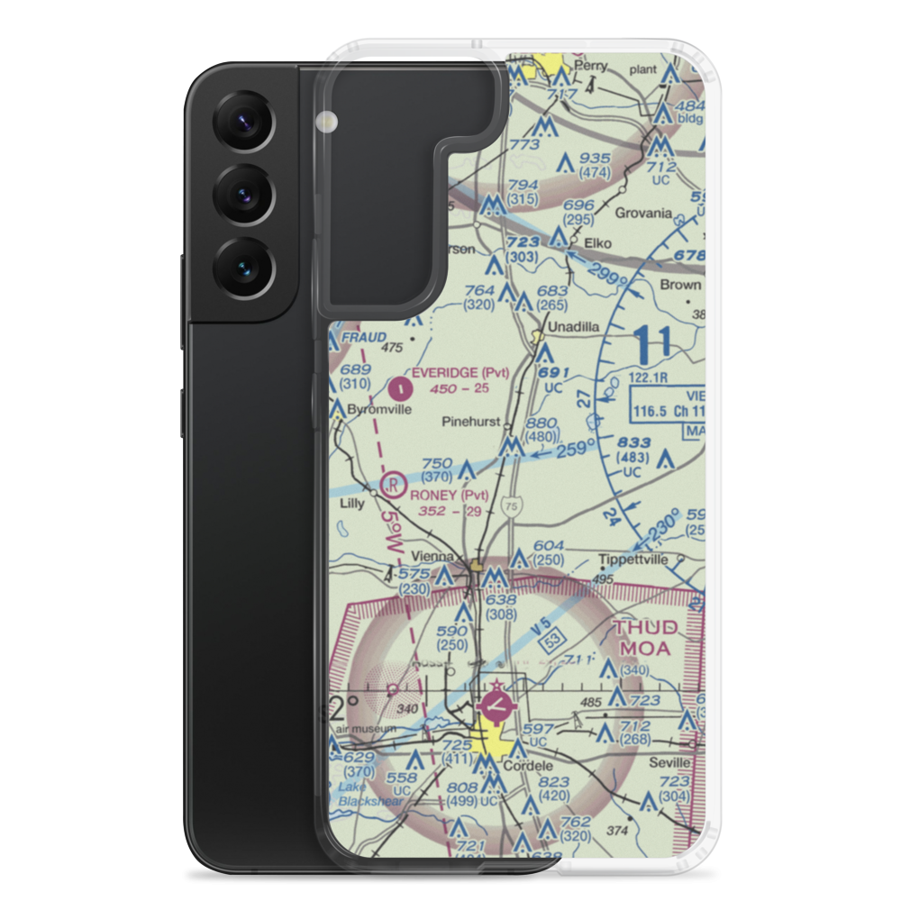 Mack's Field (2GA4) VFR Sectional Samsung Case Samsung Galaxy S22 Plus model shown