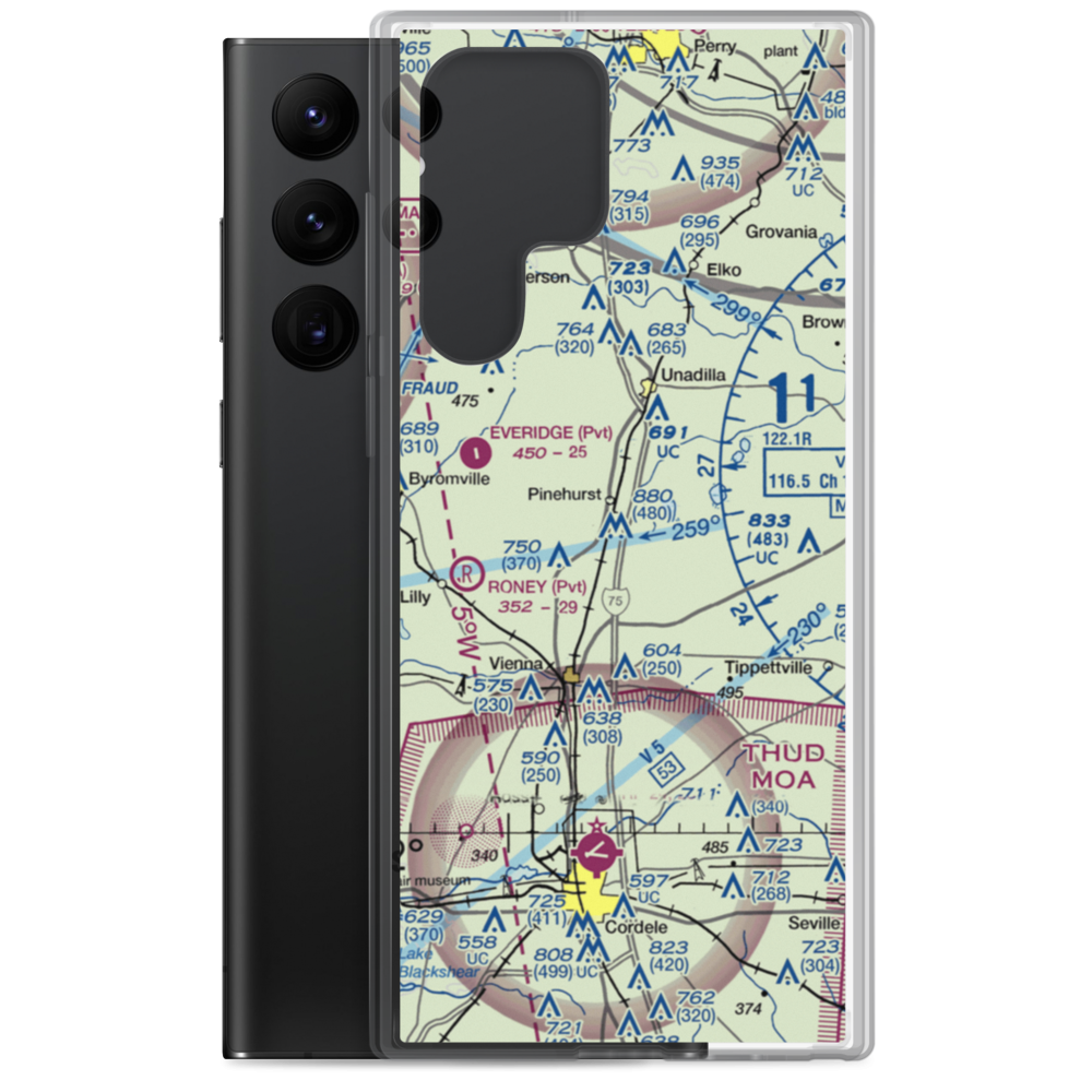 Mack's Field (2GA4) VFR Sectional Samsung Case Samsung Galaxy S22 Ultra model shown