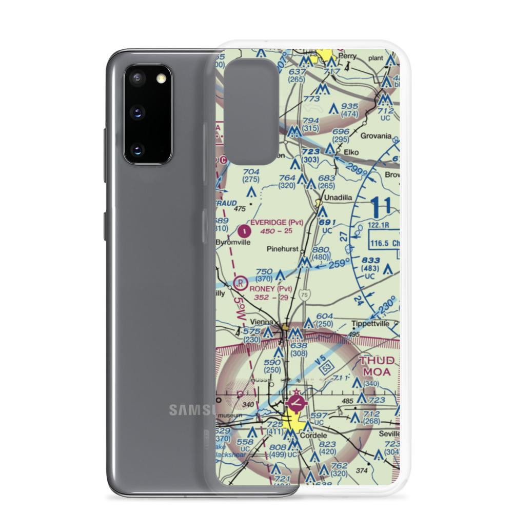 Mack's Field (2GA4) VFR Sectional Samsung Case Samsung Galaxy S20 model shown