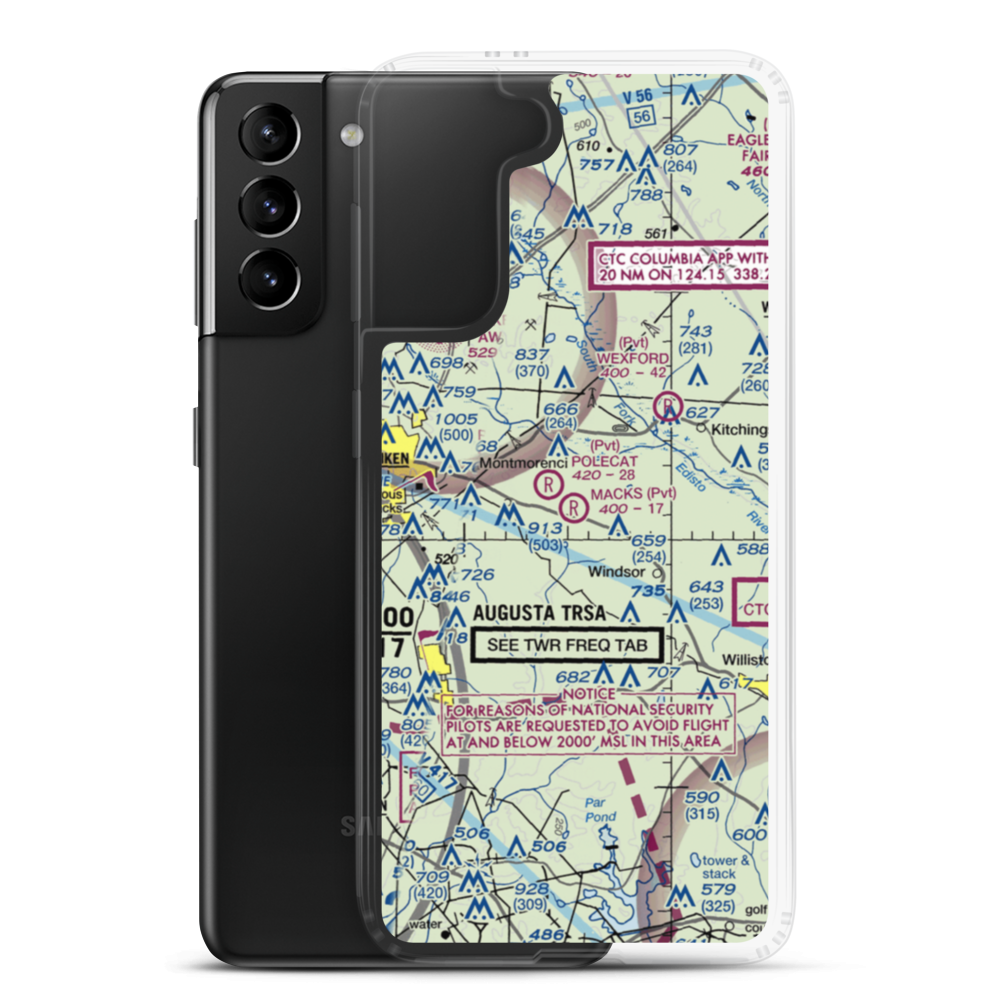 Mack's Patch-Derrick Field (92SC) VFR Sectional Samsung Case Samsung Galaxy S21 Plus model shown
