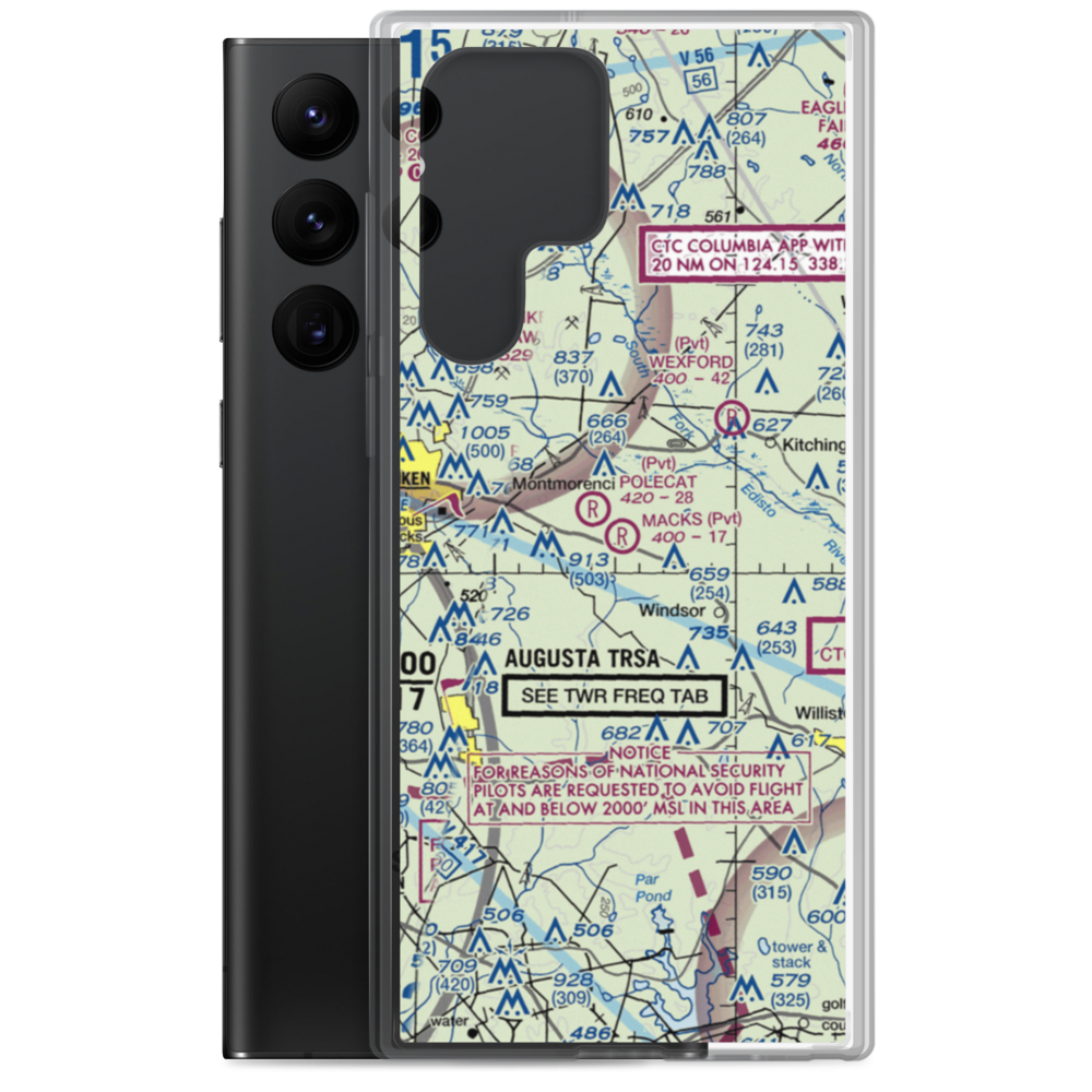 Mack's Patch-Derrick Field (92SC) VFR Sectional Samsung Case Samsung Galaxy S22 Ultra model shown