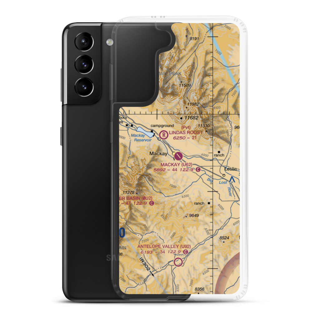 Mackay Airport (U62) VFR Sectional Samsung Case Samsung Galaxy S21 Plus model shown