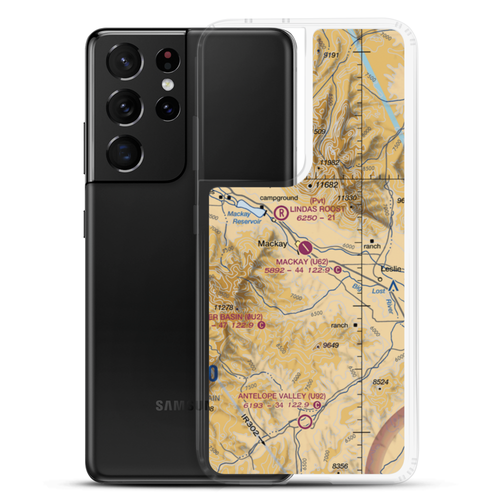 Mackay Airport (U62) VFR Sectional Samsung Case Samsung Galaxy S21 Ultra model shown