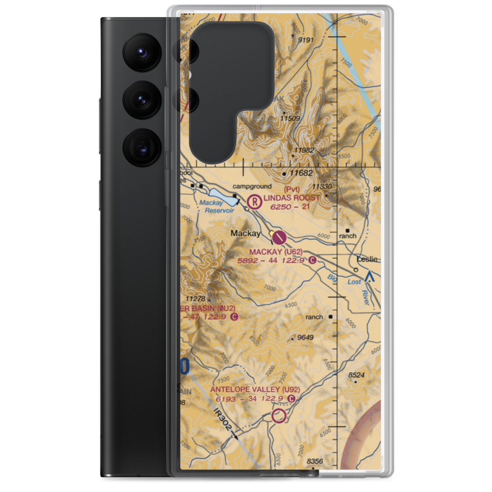 Mackay Airport (U62) VFR Sectional Samsung Case Samsung Galaxy S22 Ultra model shown