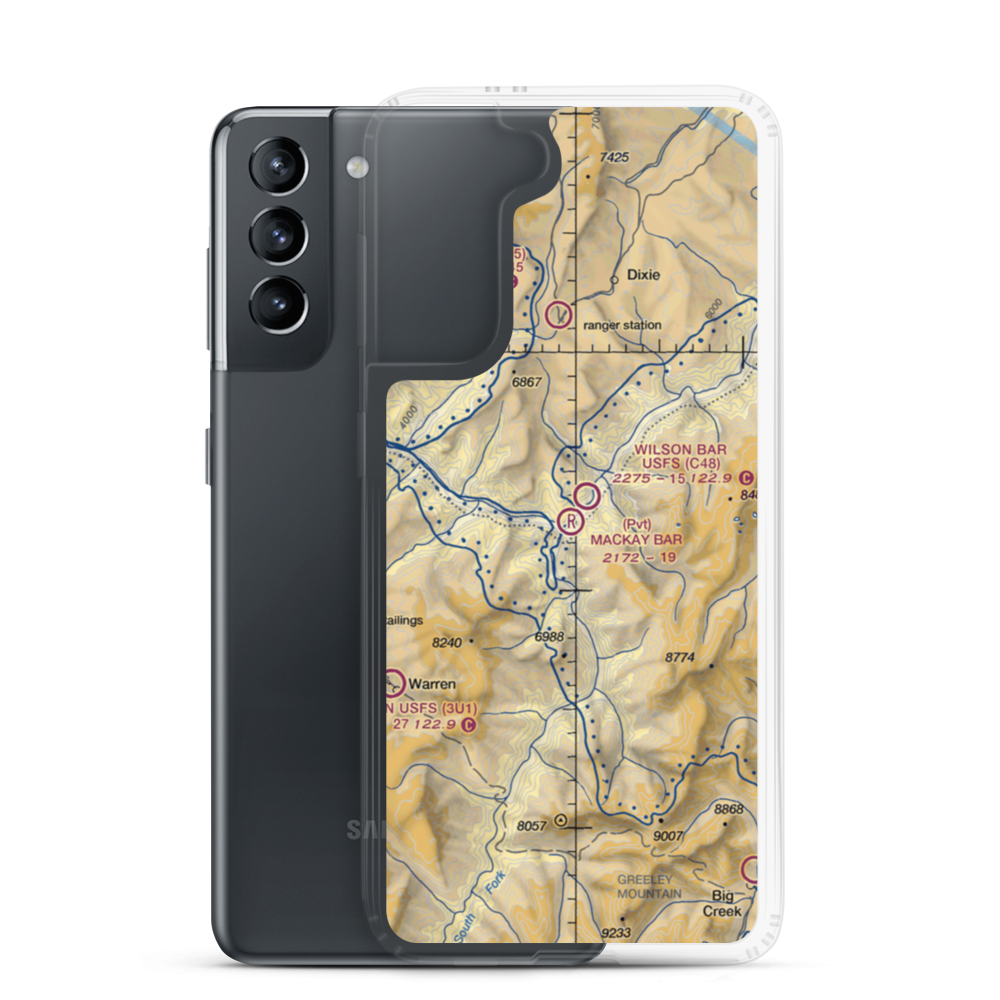 Mackay Bar Airport (ID28) VFR Sectional Samsung Case Samsung Galaxy S21 model shown