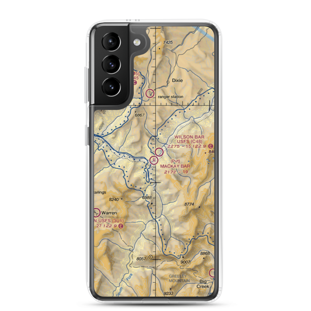 Mackay Bar Airport (ID28) VFR Sectional Samsung Case Samsung Galaxy S21 Plus model shown