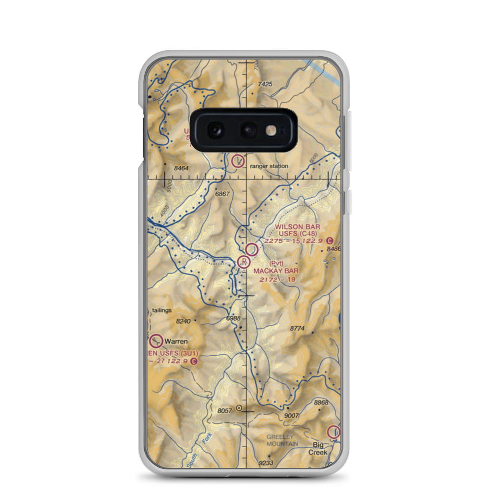 Mackay Bar Airport (ID28) VFR Sectional Samsung Case Samsung Galaxy S10e model shown