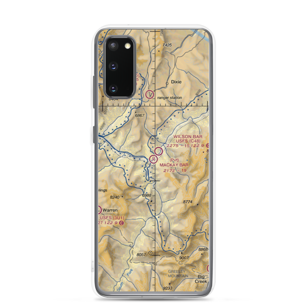 Mackay Bar Airport (ID28) VFR Sectional Samsung Case Samsung Galaxy S20 model shown