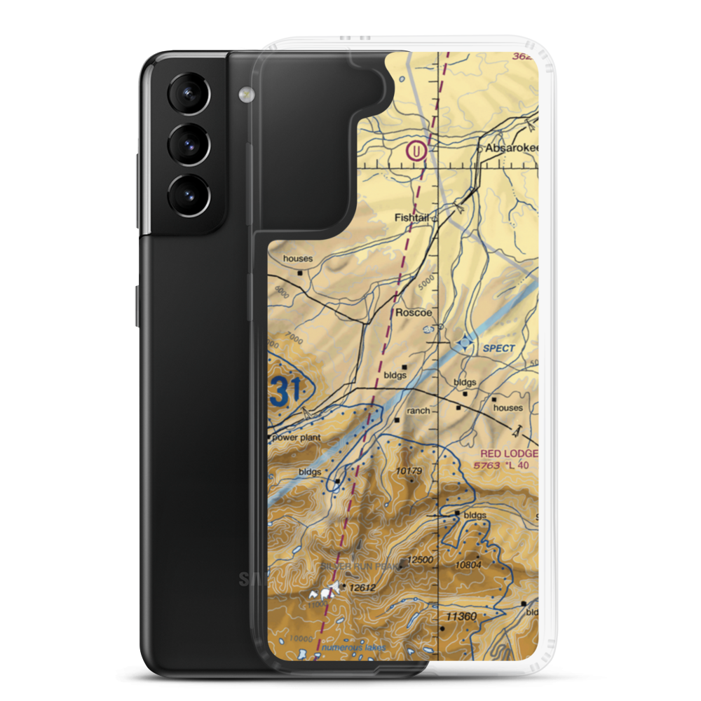 Mackay Ranch Airport (US-0107) VFR Sectional Samsung Case Samsung Galaxy S21 Plus model shown