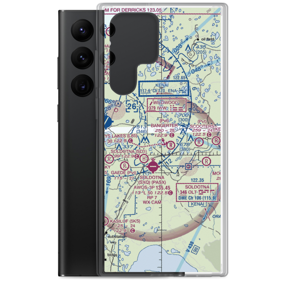 Mackeys Lakes Seaplane Base (L85) VFR Sectional Samsung Case Samsung Galaxy S22 Ultra model shown