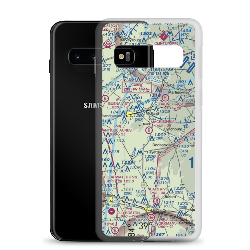 Mackie's Airport (2OA2) VFR Sectional Samsung Case Samsung Galaxy S10 model shown