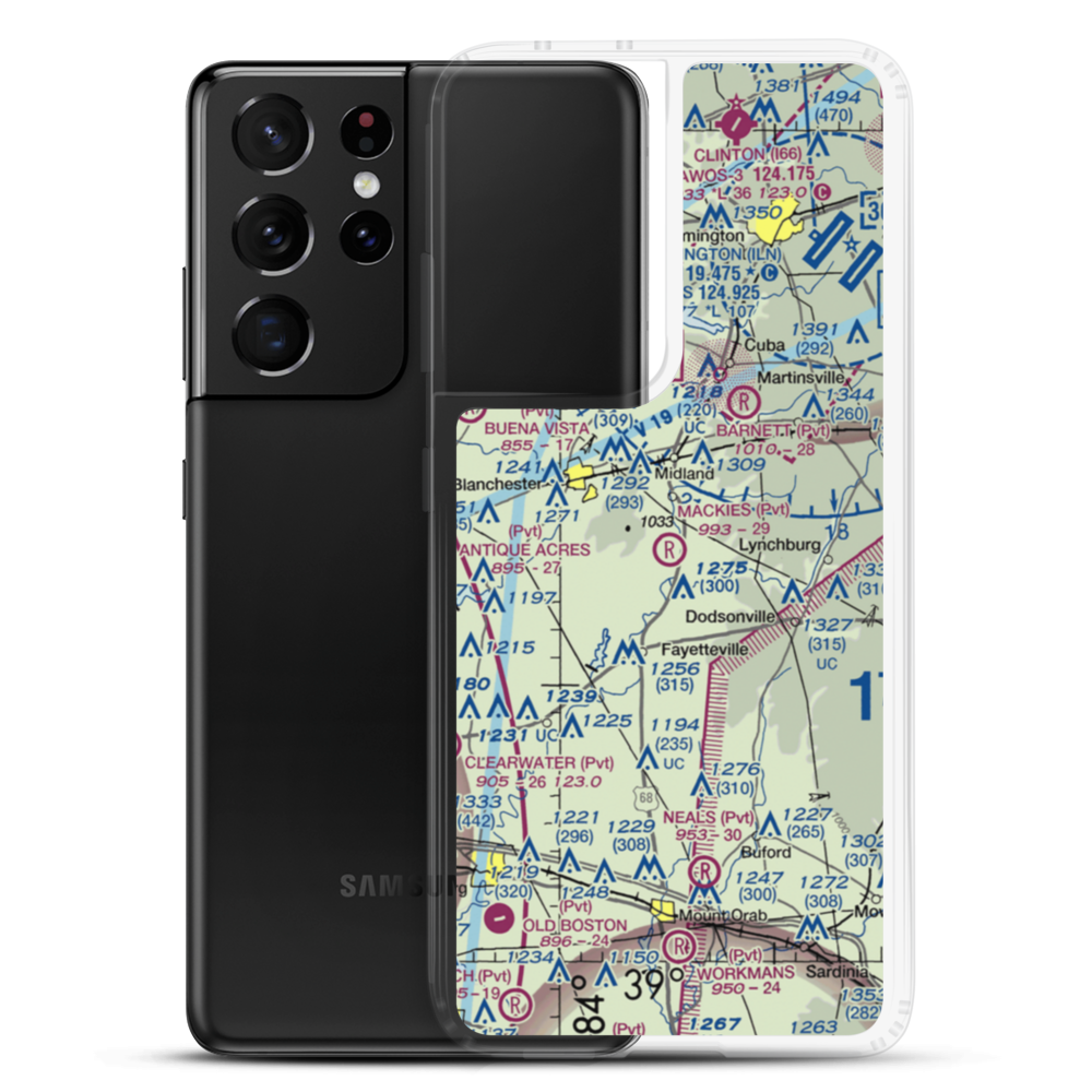 Mackie's Airport (2OA2) VFR Sectional Samsung Case Samsung Galaxy S21 Ultra model shown