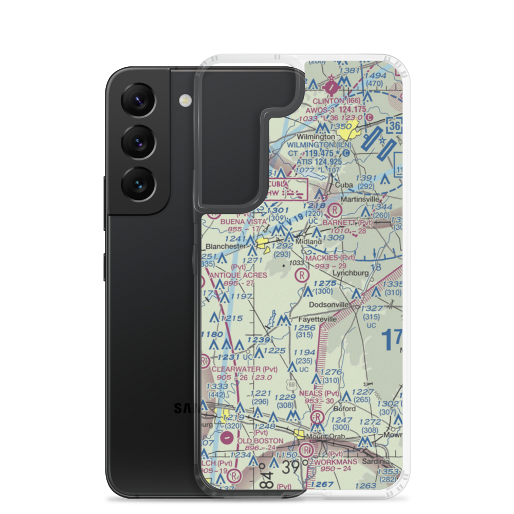Mackie's Airport (2OA2) VFR Sectional Samsung Case Samsung Galaxy S22 model shown